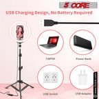 5 Core 12" Selfie LED Circle Light with 67" Adjustable Tripod Stand &