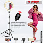 5 Core 12" Selfie LED Circle Light with 67" Adjustable Tripod Stand &