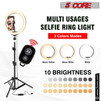 5 Core 12" Selfie LED Circle Light with 67" Adjustable Tripod Stand &