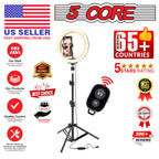 5 Core 12" Selfie LED Circle Light with 67" Adjustable Tripod Stand &